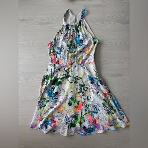 Express Colorful Halter Neck Dress